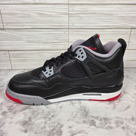 Nike Air Jordan 4 Retro Bred Reimagined 7Y GS or Women's 8.5 FQ8213-006 New - Picture 2 of 8